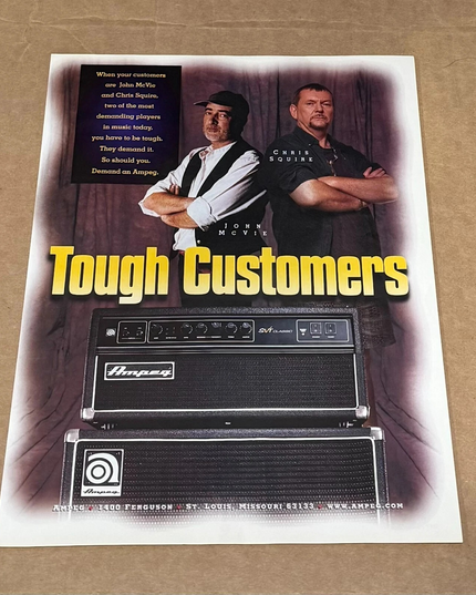 AMPEG AMPS - Chris Squire & John McVie - 1998 Print Advertisement