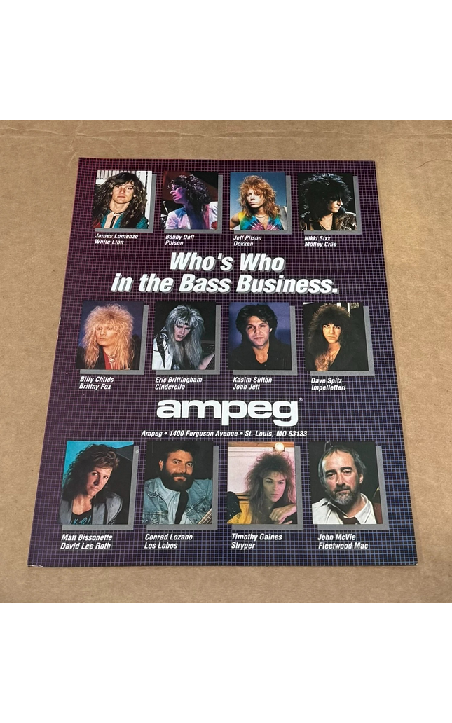 AMPEG AMPS - Lomenzo / Dall / Pilson / Sixx / Brittingham - Print Advertisement