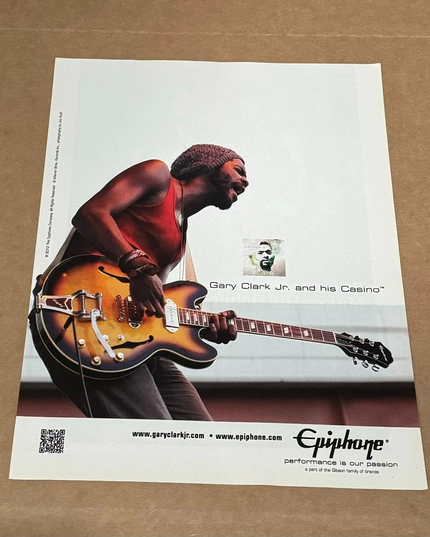 EPIPHONE GUITARS - GARY CLARK JR - 2014 Print Advertisement