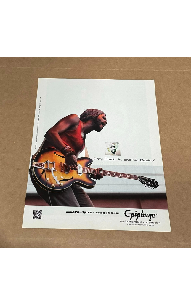 EPIPHONE GUITARS - GARY CLARK JR - 2014 Print Advertisement