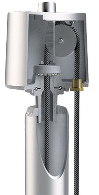 Aluminum Flagpole - Internal Cable Winch - Heavy Duty, Lifetime Warranty - Made in USA