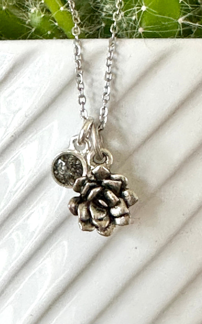 Succulent Flower Necklace