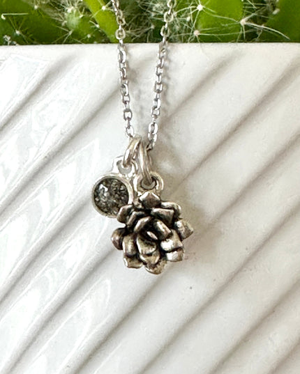 Succulent Flower Necklace