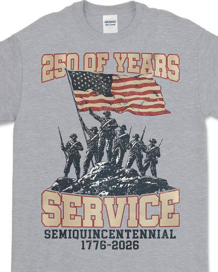 250 Years Of Service Shirt | Happy 250th Birthday USA Shirt | America 250th Anniversary Tee | Independence Day T-Shirt 682562