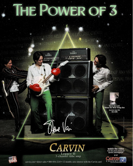 CARVIN AMPS - STEVE VAI - 2009 Print Advertisement