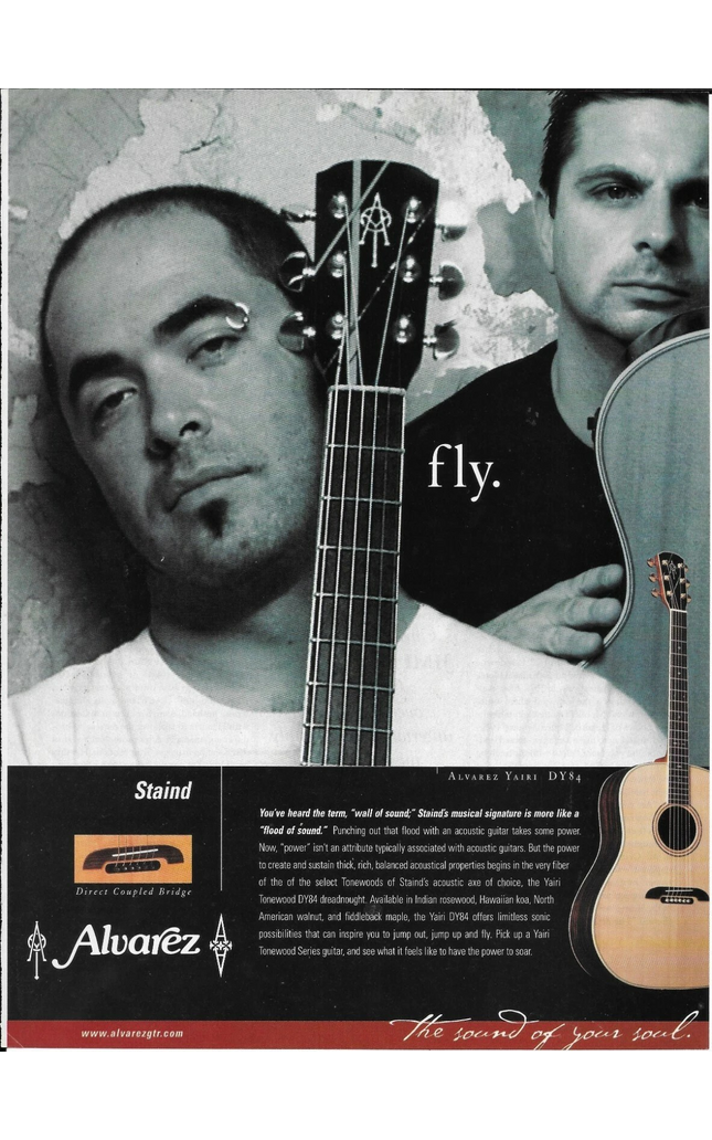 ALVAREZ-YAIRI GUITARS - STAIND - AARON LEWIS & MIKE MUSHOK - 2003 Print Ad