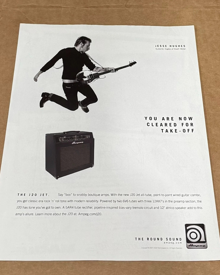AMPEG AMPS - Jesse Hughes - Eagles of Death Metal - 2007 Print Advertisement