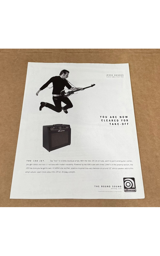AMPEG AMPS - Jesse Hughes - Eagles of Death Metal - 2007 Print Advertisement