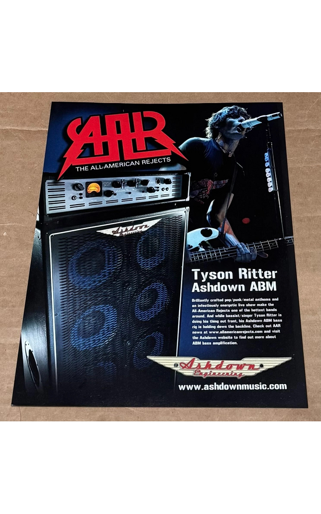 Ashdown Engineering - Tyson Ritter of The All American Rejects - 2006 Print Ad