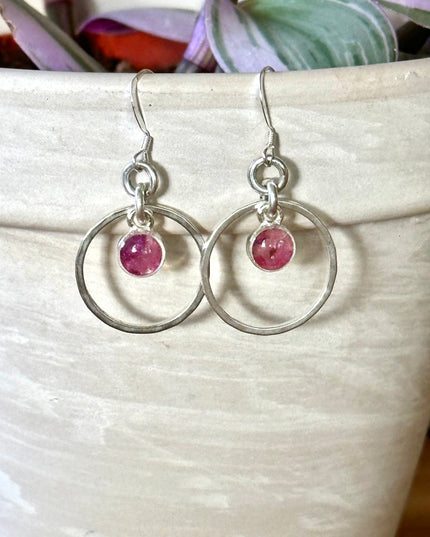 Ava Hammered Circle Earrings