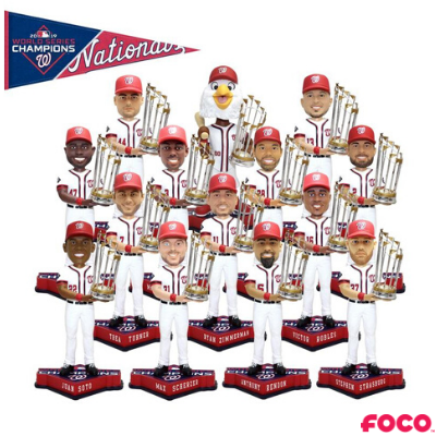 Washington Nationals 2019 World Series Champions Bobbleheads