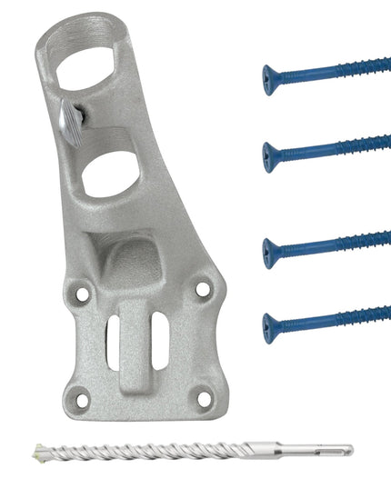Aluminum 1" Flagpole Bracket - Silver