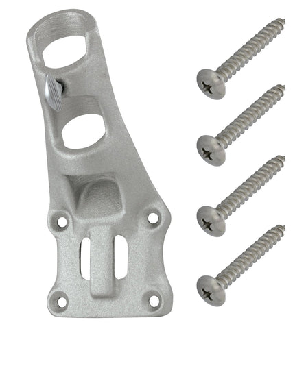 Aluminum 1" Flagpole Bracket - Silver