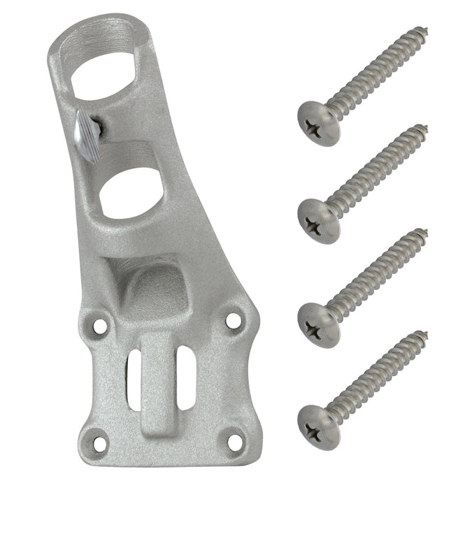 Aluminum 1" Flagpole Bracket - Silver
