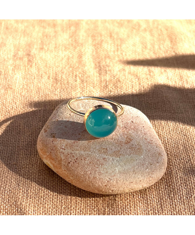 AQUA CHALCEDONY MAR RING