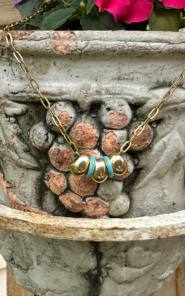 Chunky Teardrop Bead Necklace