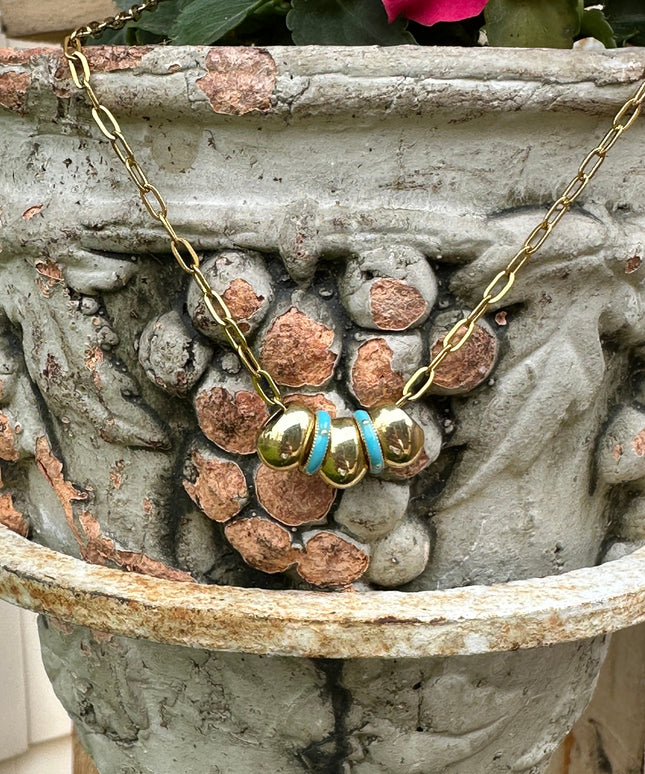 Chunky Teardrop Bead Necklace