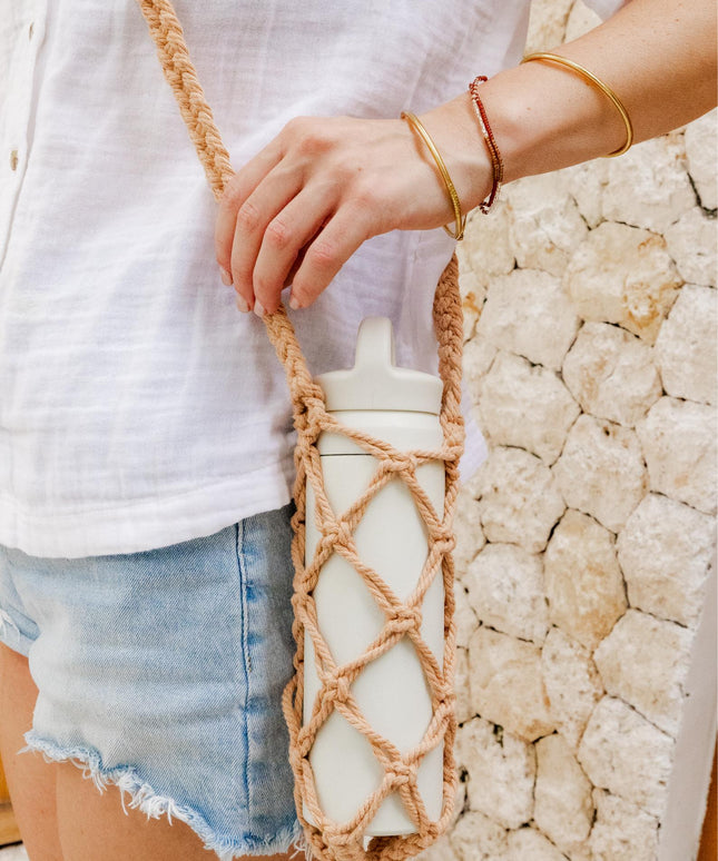 Macrame Water Bottle Holder