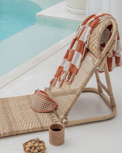 Raja Leather and Cane Sling Bag