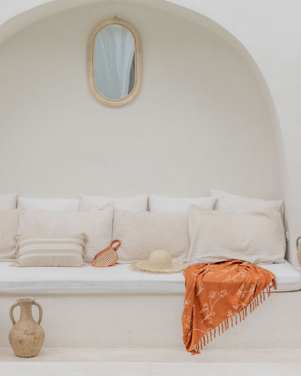 Raja Leather and Cane Sling Bag