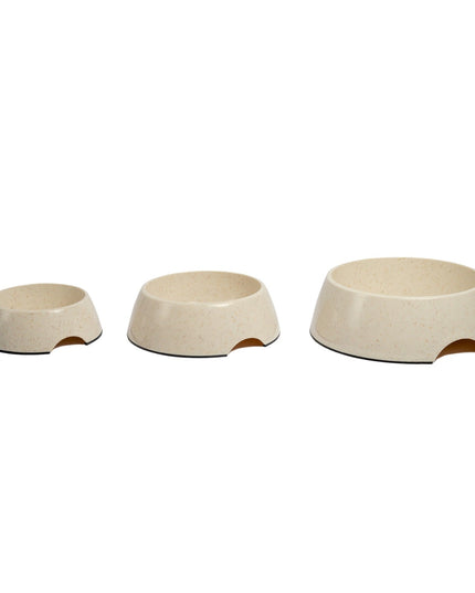 Country Living Set of 2 Natural Fiber Dog Bowls – White Swan