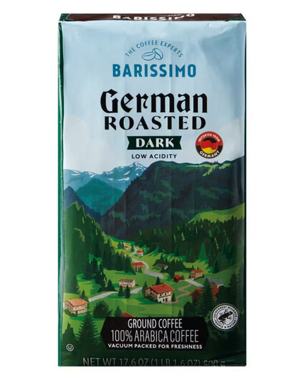 Barissimo German Roasted Dark Roast Coffee, Low Acidity, 17.6 oz.