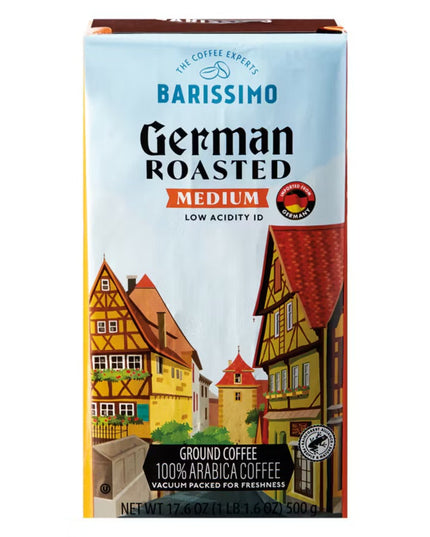 Barissimo German Roasted Medium Roast Ground Coffee, Low Acidity, 17.6 oz.
