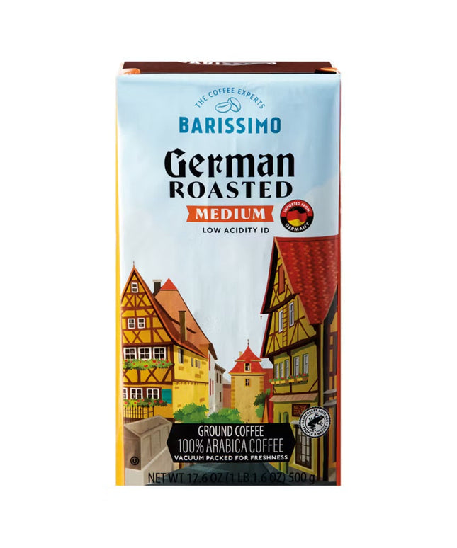 Barissimo German Roasted Medium Roast Ground Coffee, Low Acidity, 17.6 oz.