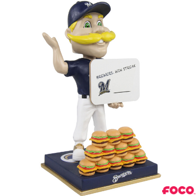 Bernie Brewer Milwaukee Brewers Mascot Win Streak Bobblehead