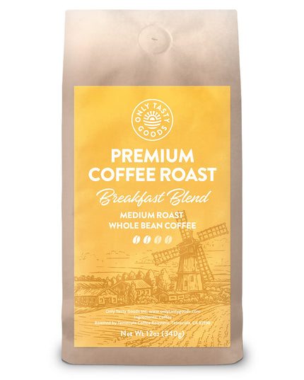 Breakfast Blend Medium Roast Whole Bean Coffee, Speciality Coffee Beans, Fresh Roasted