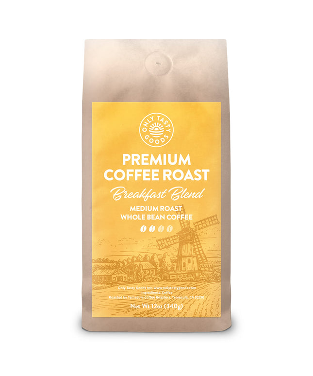 Breakfast Blend Medium Roast Whole Bean Coffee, Speciality Coffee Beans, Fresh Roasted