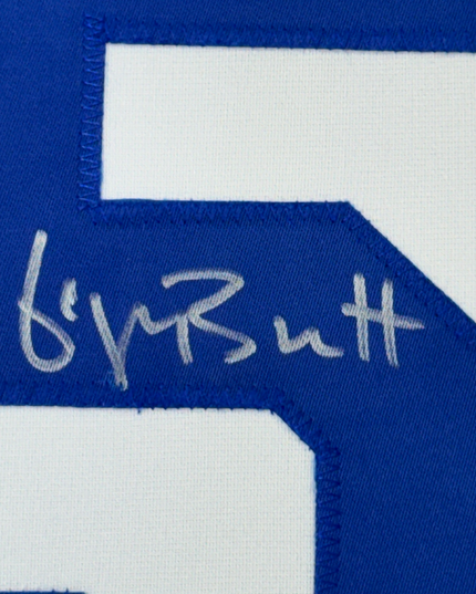 Framed Autographed/Signed George Brett 35x39 Kansas City White Baseball Jersey JSA COA