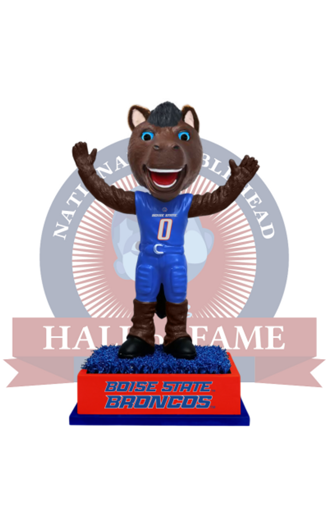 Buster Bronco Boise State Broncos Mascot Blue Turf Bobblehead