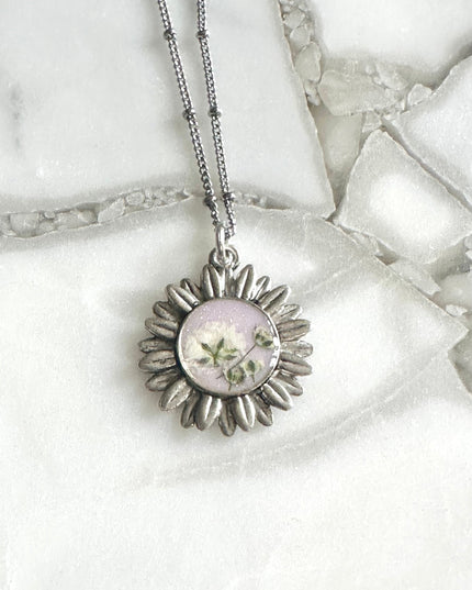 Floral Aster Pendant Necklace