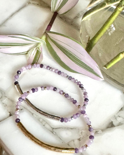 Lavender Lepidolite Bracelet