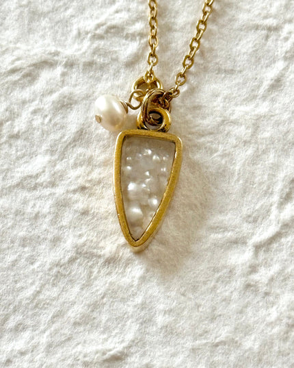 Arrowhead Crushed Pearl Necklace