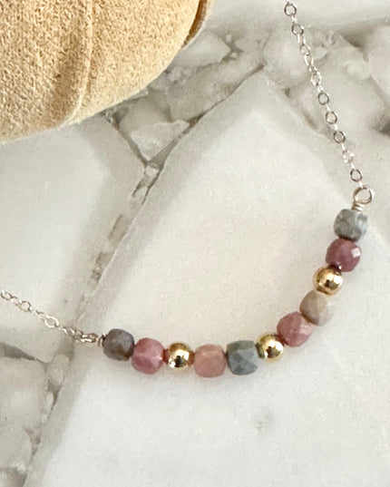 Alashan Mongolian Faceted Cube Necklace