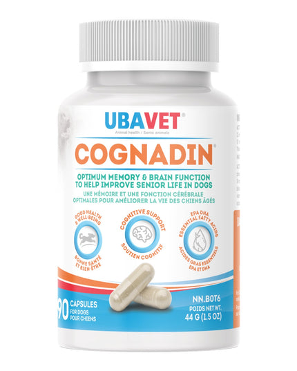 UBAVET Cognadin Memory & Brain Support for Senior Dogs – (90 ct)