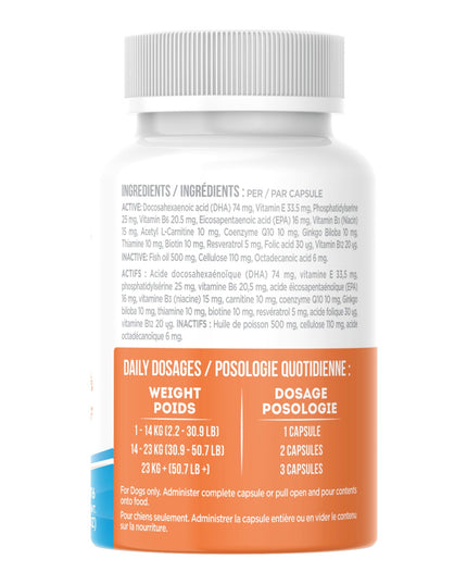 UBAVET Cognadin Memory & Brain Support for Senior Dogs – (90 ct)