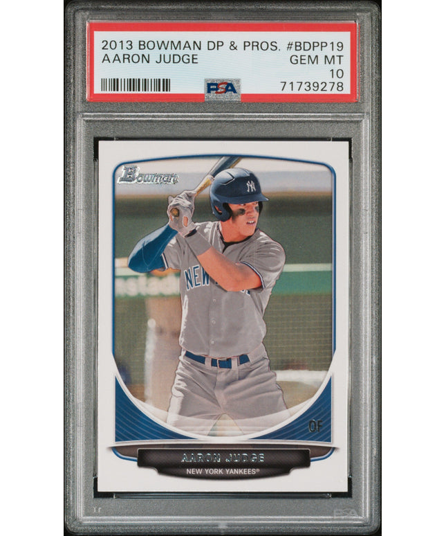 Graded 2013 Topps Bowman Draft Picks & Prospects Aaron Judge #BDPP19 Rookie RC Baseball Card PSA 10 Gem Mint