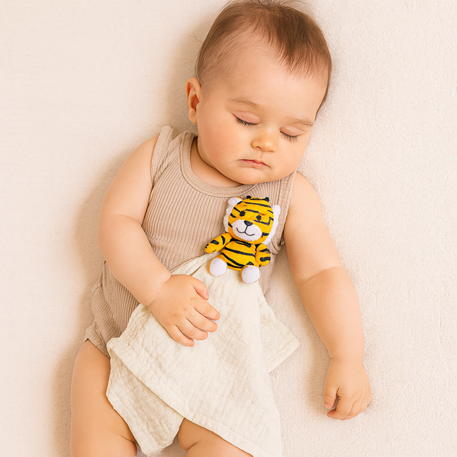 Tiger Lovey Security Blanket – Soft Comfort Toy for Babies & Toddlers | Me Lovey™
