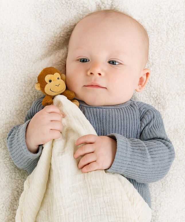 Monkey Lovey Security Blanket – Soft Comfort Toy for Babies & Toddlers | Me Lovey™