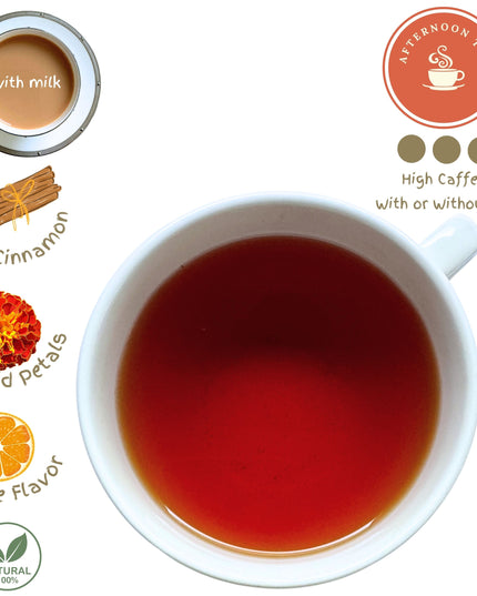 Ceylon Cinnamon Orange Black Tea | Plant-based Tea Bags