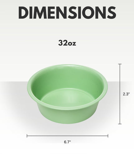 Country Living Set of 2 Coated Stainless Steel Heavy Dog Bowls - Ideal for Medium to Large Breeds