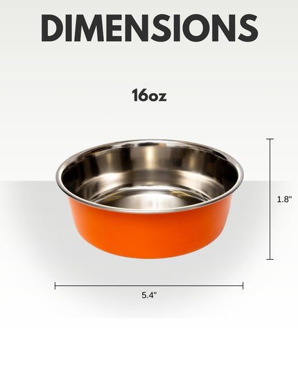 Country Living Set of 2 Heavy Gauge Stainless Steel Dog Bowls - Perfect for Food & Water