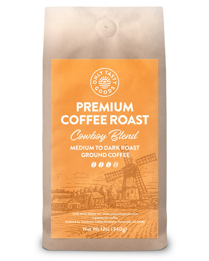 Cowboy Blend Medium to Dark Roast Ground Coffee, Speciality Coffee Beans, Fresh Roasted