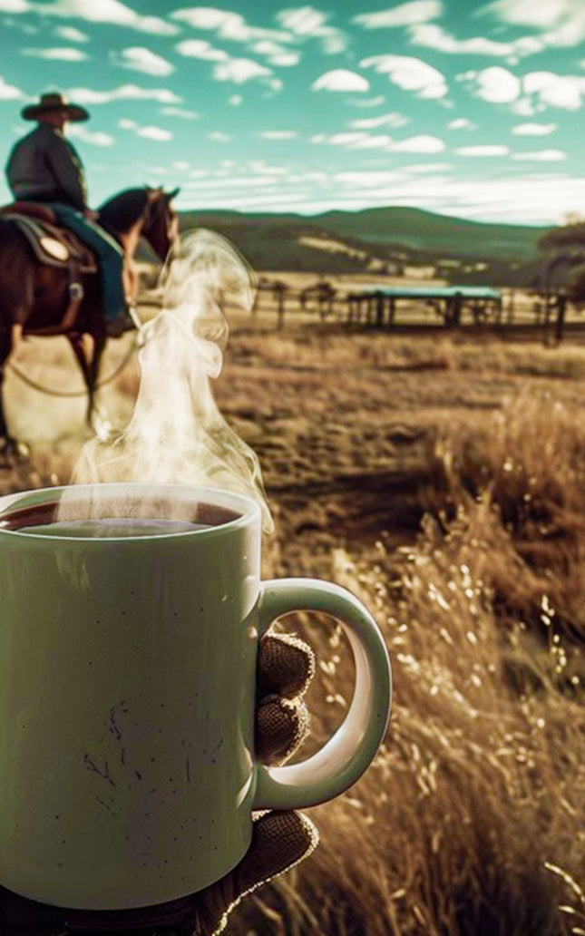 Cowboy Blend Medium to Dark Roast Ground Coffee, Speciality Coffee Beans, Fresh Roasted