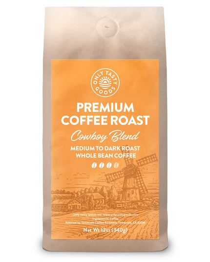 Cowboy Blend Medium to Dark Roast Whole Bean Coffee, Speciality Coffee Beans, Fresh Roasted
