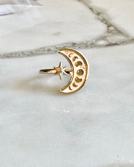 Bronze Adjustable Moon Phase Ring