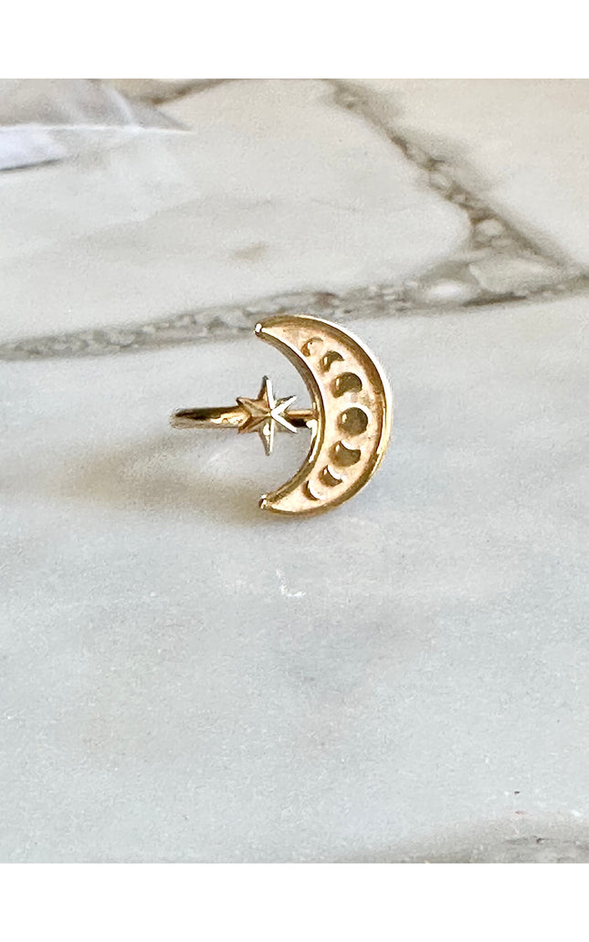 Bronze Adjustable Moon Phase Ring